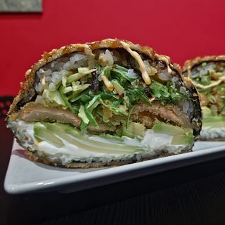 Sushi burguer de salmon