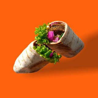 Hummus i falafel Wrap (vegan)