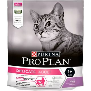 Purina Pro Plan Delicate - Сухий корм для котів із чутливим травленням, з індичкою, 400 г
