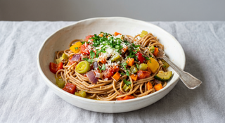 Spaghetti integrale ratatouille