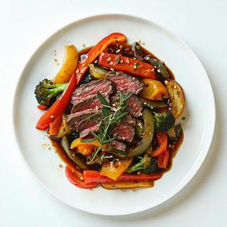 192 Manzo saltato con verdure