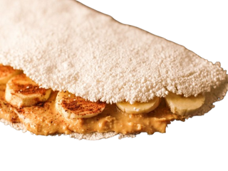 Tapioca de Pasta de Amendoim e Banana