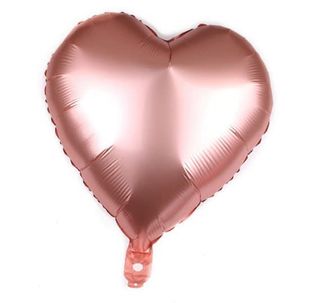 Inimă cu heliu roz 