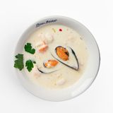 Сливочный суп из морепродуктов 