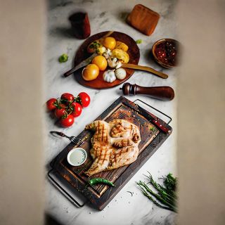 Цыпленок табака под сливочным соусом