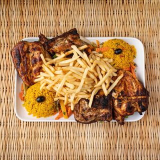 Poulet Sur Feu De Bois