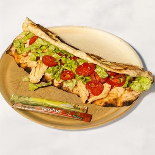 Chicken burger pizza