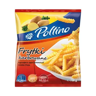Cartofi crinkle congelat Poltino 750g