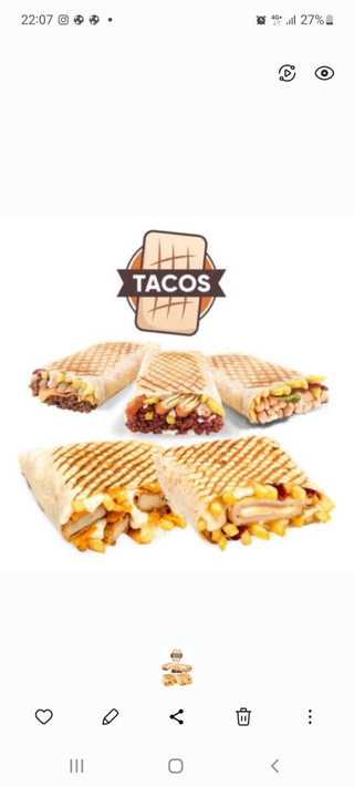Tacos poulet Gratinée