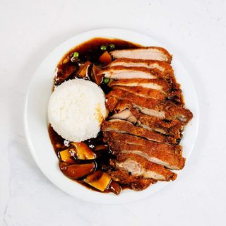 Patka s bambusom i gljivama