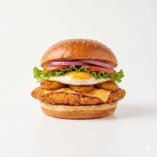 Hamburguesa De Pollo Crujiente Especial