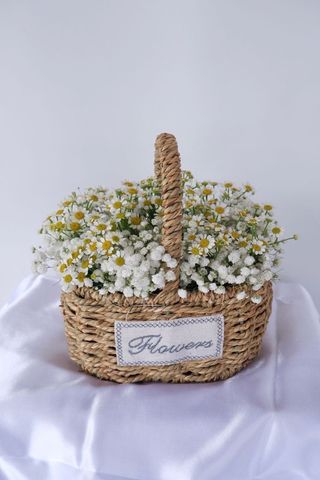 გვირილა და გიფსოფილა კალათში