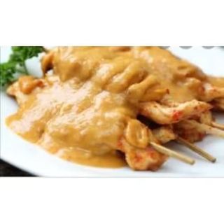 Pollo Sate Con Salsa Cacahuete