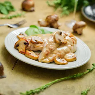 Plat Escalope Sauce Champignon