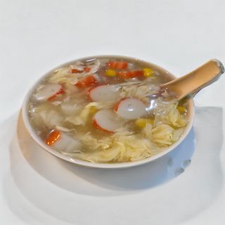 Sopa De Maíz Con Carne De Cangrejo