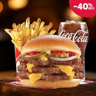 სამმაგი ჩიზბურგერის კომბო