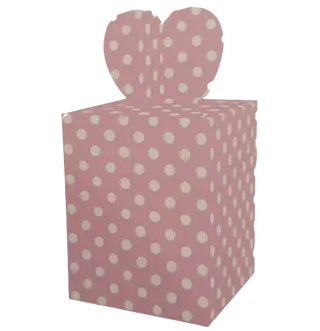 Caixa Box Rosa com Bolinhas para Doces