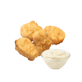 Пилешки хапки 4 броя + сос