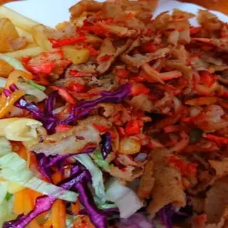 Plato Kebab De Ternera Con Patatas