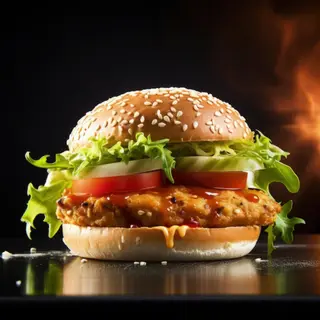 Burger De Pollo Crujiente 