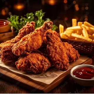 Pollo Frito (15 Unidades) + Patatas + Bebida 0,33