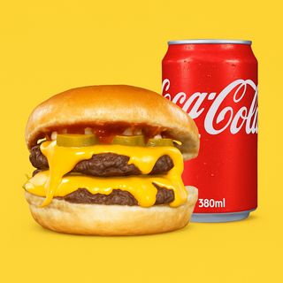Двоен Чийзбургер + Кола