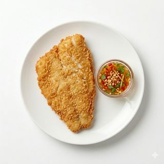 Pescado Empanado Con Salsa Thailand