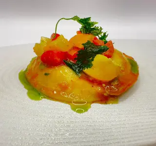 Panciotti con capesante e gamberi