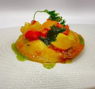 Panciotti con capesante e gamberi