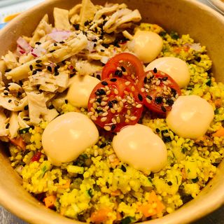 Ensalada tabouleh con soja texturizada