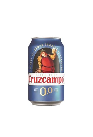 Lata Cerveza Cruzcampo sin alcohol 33cl