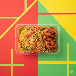 Pepper Fried Rice + Chicken Wings (2Pcs)