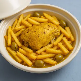 Tajine de pollo con limón confitado