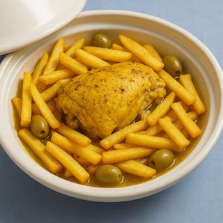 Tajine de pollo con limón confitado