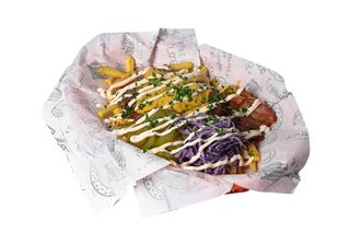 Фрайз з котлетою та беконом