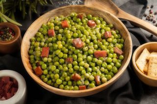 Guisantes con jamón