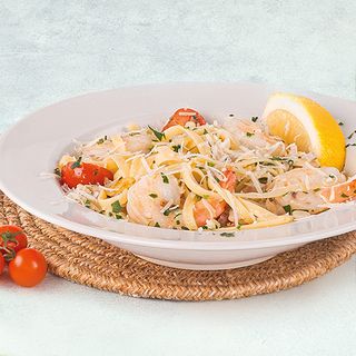 Bavette z krewetkami