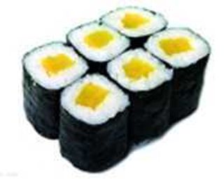 Oshinko hosomaki - 6 pezzi - rapa in salamoia - piatto vegano