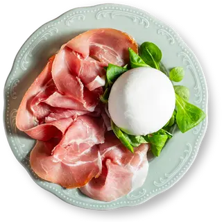 (ANT) Burrata 125 gr. E prosciutto crudo