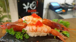 Nigiri di gambero rosso di Mazzara