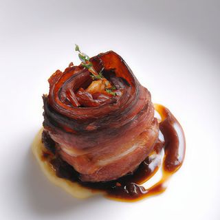 Solomillo De Cerdo Sellado En Bacon