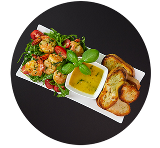 Krewetki w sosie maślano-winnym