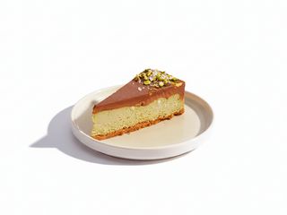 Sernik bez cukru z matcha