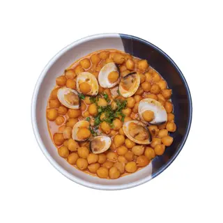 Garbanzos con almejas
