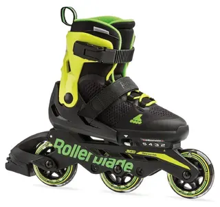 Ролики дитячі Rollerblade Microblade 3wd 2024, Чорно-салатовий, 28-32