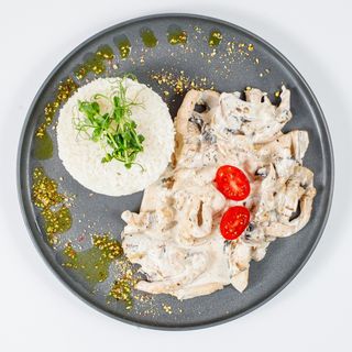 Фрикасе с гарниром без грибов