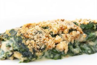 Bacalhau Espinafres e Broa