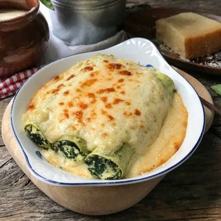 Canelones de ricota y espinacas 