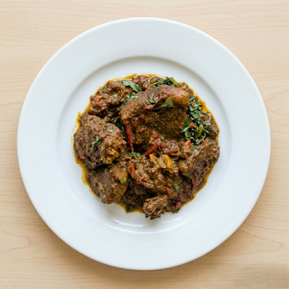 Goat Curry With Greens