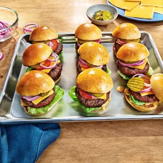 12 beef burger sliders & fries